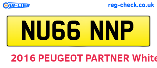 NU66NNP are the vehicle registration plates.
