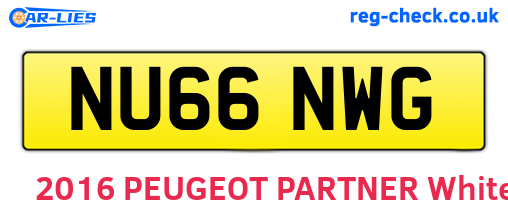 NU66NWG are the vehicle registration plates.
