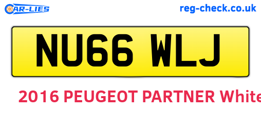 NU66WLJ are the vehicle registration plates.