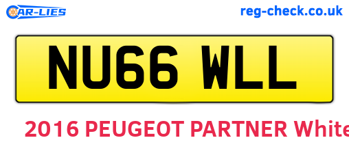 NU66WLL are the vehicle registration plates.