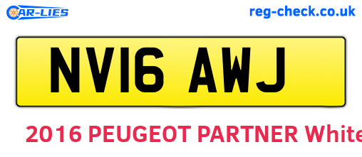 NV16AWJ are the vehicle registration plates.