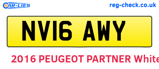NV16AWY are the vehicle registration plates.