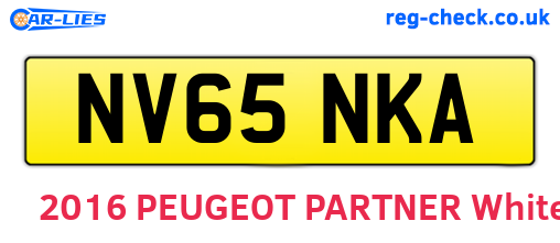 NV65NKA are the vehicle registration plates.