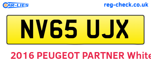 NV65UJX are the vehicle registration plates.