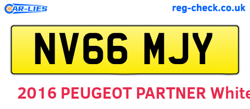 NV66MJY are the vehicle registration plates.