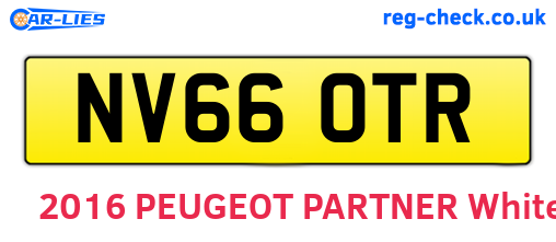 NV66OTR are the vehicle registration plates.