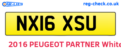 NX16XSU are the vehicle registration plates.