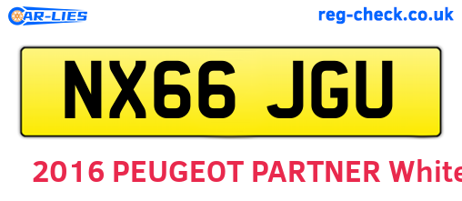 NX66JGU are the vehicle registration plates.