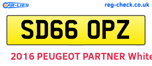 SD66OPZ are the vehicle registration plates.