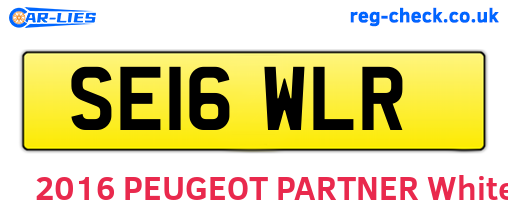 SE16WLR are the vehicle registration plates.