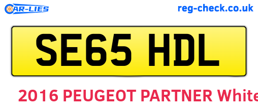 SE65HDL are the vehicle registration plates.