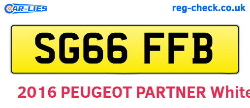 SG66FFB are the vehicle registration plates.