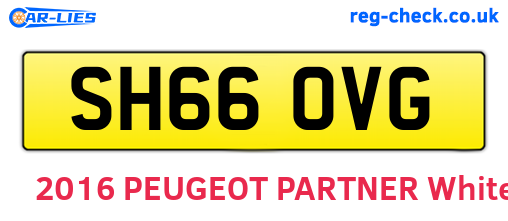 SH66OVG are the vehicle registration plates.