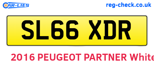 SL66XDR are the vehicle registration plates.