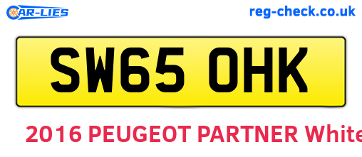 SW65OHK are the vehicle registration plates.