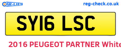 SY16LSC are the vehicle registration plates.