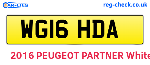 WG16HDA are the vehicle registration plates.