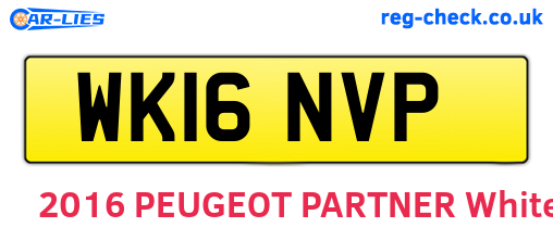 WK16NVP are the vehicle registration plates.