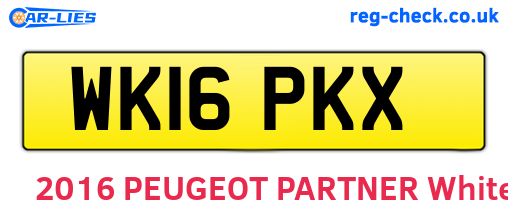 WK16PKX are the vehicle registration plates.