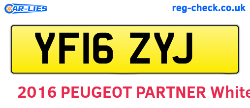 YF16ZYJ are the vehicle registration plates.