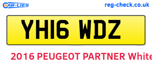 YH16WDZ are the vehicle registration plates.
