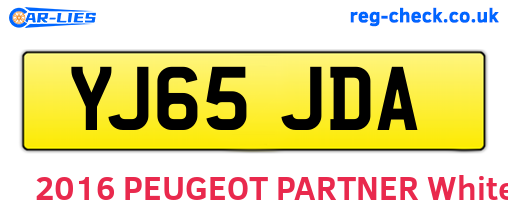 YJ65JDA are the vehicle registration plates.