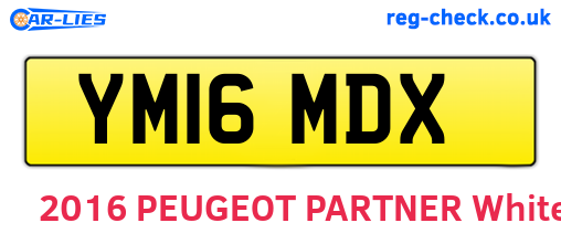 YM16MDX are the vehicle registration plates.