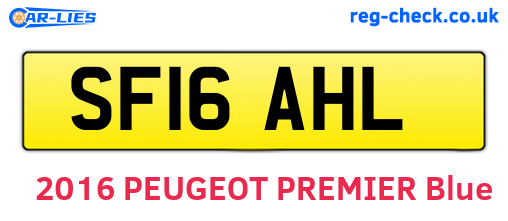 SF16AHL are the vehicle registration plates.