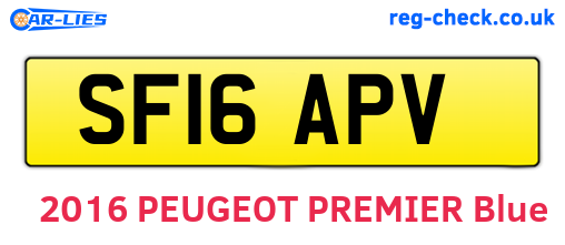 SF16APV are the vehicle registration plates.