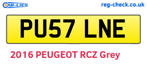PU57LNE are the vehicle registration plates.