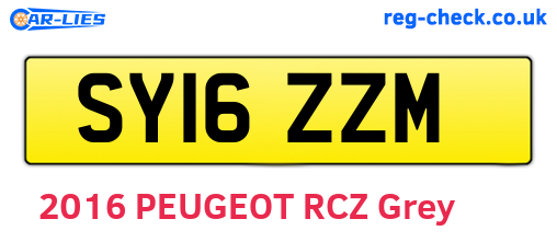SY16ZZM are the vehicle registration plates.