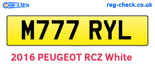 M777RYL are the vehicle registration plates.