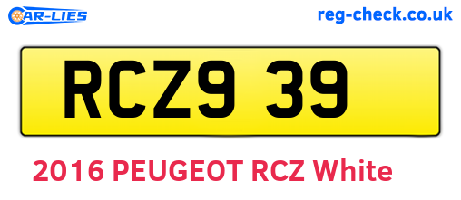 RCZ939 are the vehicle registration plates.