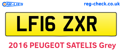 LF16ZXR are the vehicle registration plates.