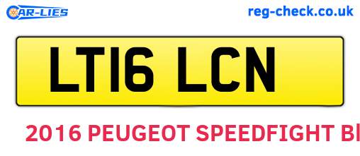 LT16LCN are the vehicle registration plates.