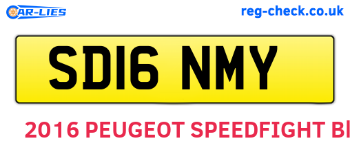 SD16NMY are the vehicle registration plates.