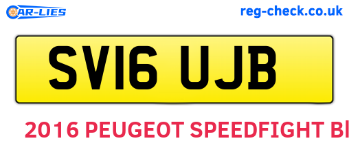 SV16UJB are the vehicle registration plates.