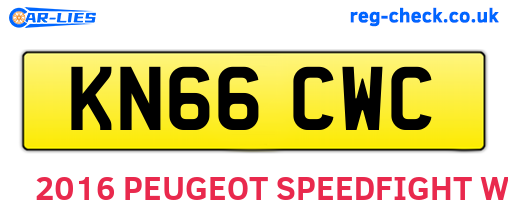KN66CWC are the vehicle registration plates.