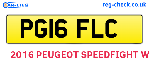 PG16FLC are the vehicle registration plates.