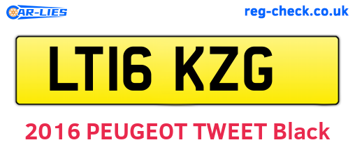 LT16KZG are the vehicle registration plates.