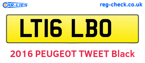 LT16LBO are the vehicle registration plates.