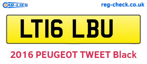 LT16LBU are the vehicle registration plates.
