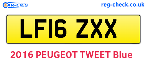LF16ZXX are the vehicle registration plates.