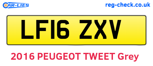 LF16ZXV are the vehicle registration plates.