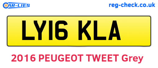 LY16KLA are the vehicle registration plates.
