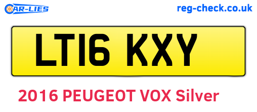 LT16KXY are the vehicle registration plates.
