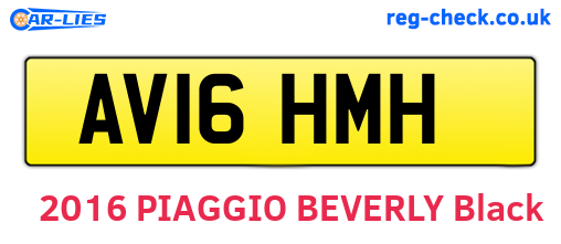 AV16HMH are the vehicle registration plates.