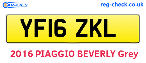 YF16ZKL are the vehicle registration plates.