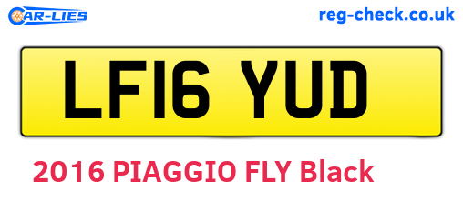 LF16YUD are the vehicle registration plates.