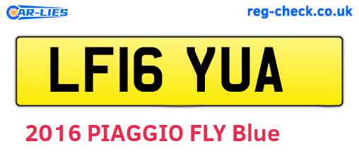 LF16YUA are the vehicle registration plates.